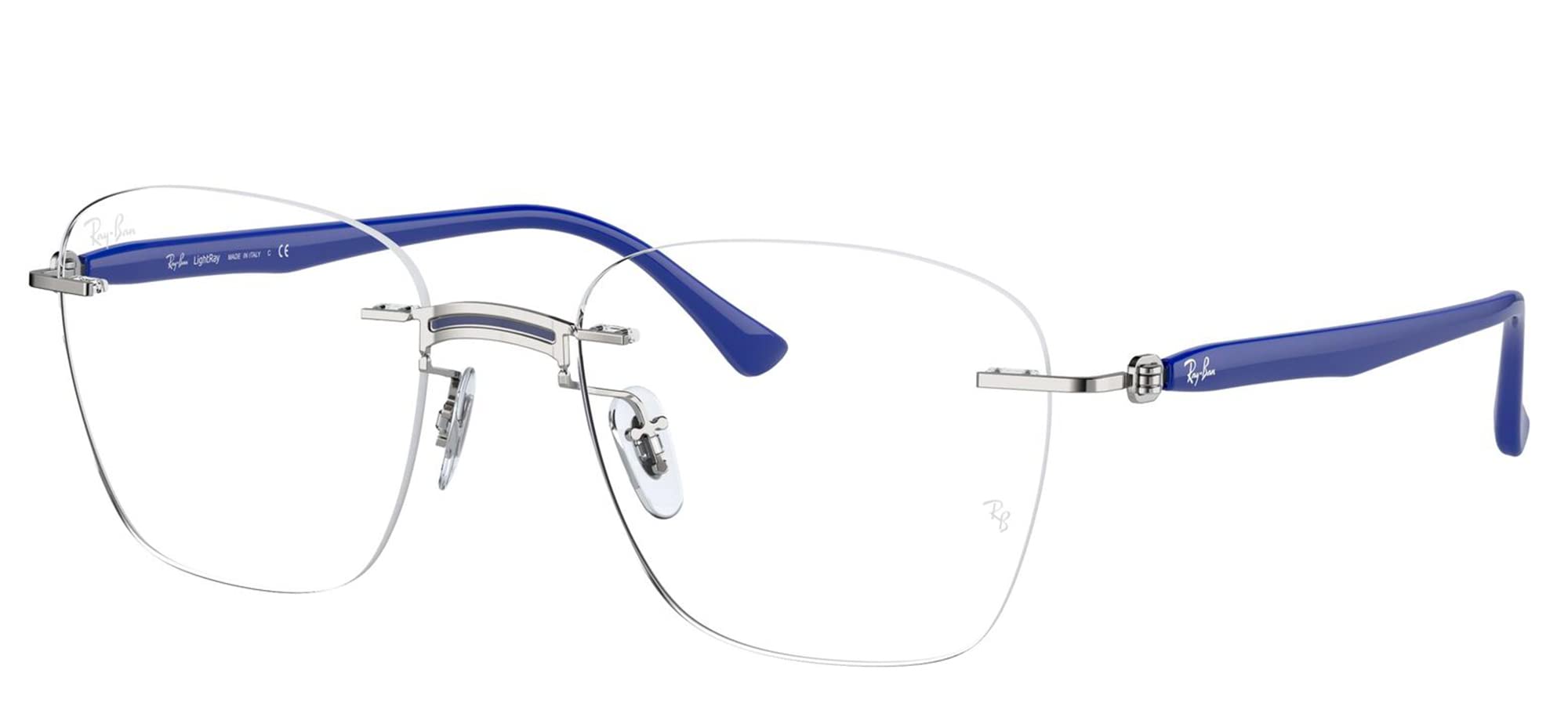 Ray-Ban Rx8769 Titanium Square Prescription Eyeglasses Frames for Men & Women - Lightweight Durable Eyewear for Work, Driving, and Everyday Use