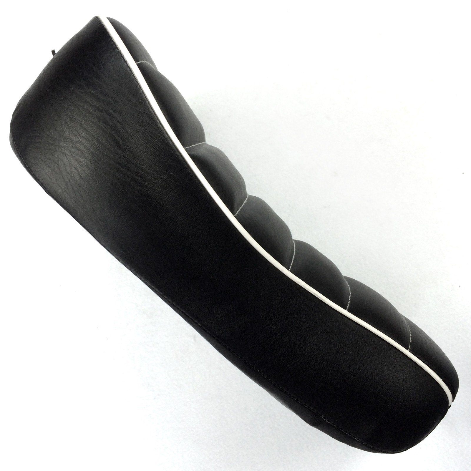 Custom Black Front Solo Driver Cross Stripe Leather Seat for Harley-Davidson XL1200X X48 X72 (2010-2015) - Durable Motorcycle Seat for Comfortable Cruising & Long Rides
