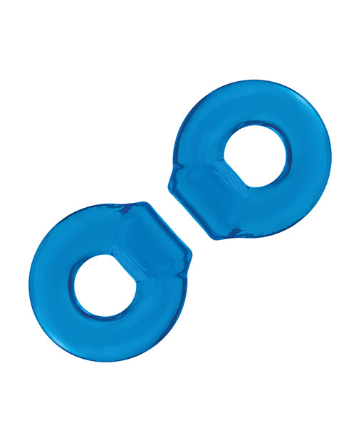 Blue Line Ultra Stretch Stamina Endurance Ring (2 Pack) - Premium Silicone Exercise Rings for Hand Grip Strength Training, Physical Therapy & Stress Relief - Perfect for Gym, Office & Home Workouts