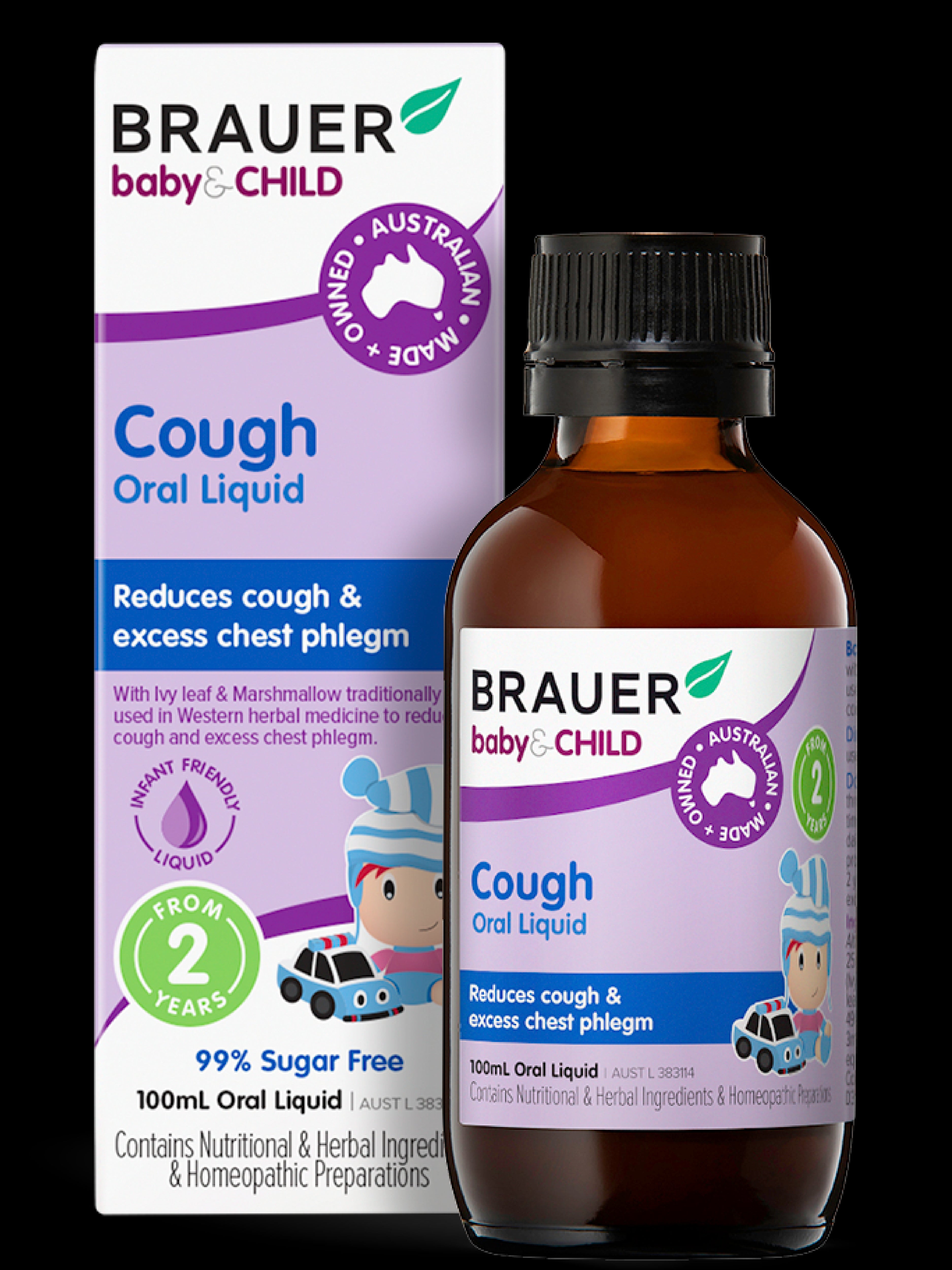 Brauer Baby & Child Cough Relief Liquid - Natural Soothing Syrup for Kids & Infants - Safe & Effective Cough Remedy for Day & Night Use - Perfect for Cold & Flu Season Relief