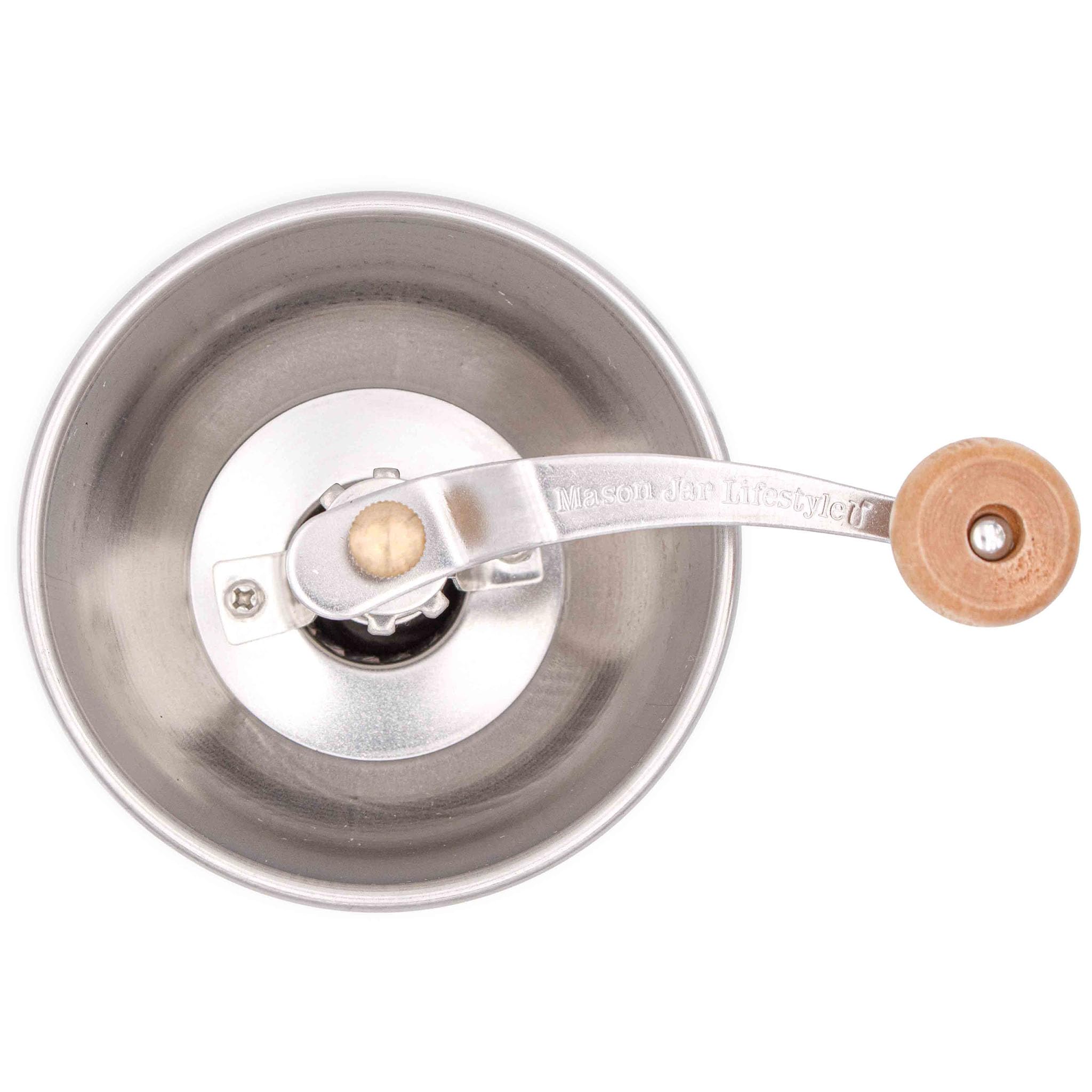 Premium Stainless Steel Mason Jar Coffee Grinder Lid – Grind Fresh Coffee & Spices Directly into Wide Mouth Mason Jars – Durable Kitchen Tool for Home Brewing & Baking – Perfect for Coffee Enthusiasts & DIY Spice Blends