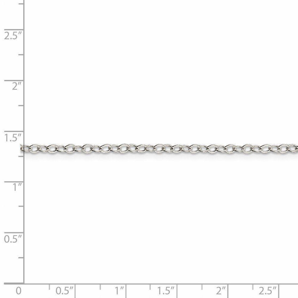 Sterling Silver 2.5mm Flat Open Oval Cable Chain Necklace - Dainty & Elegant Jewelry for Women, Perfect for Layering, Everyday Wear & Special Occasions