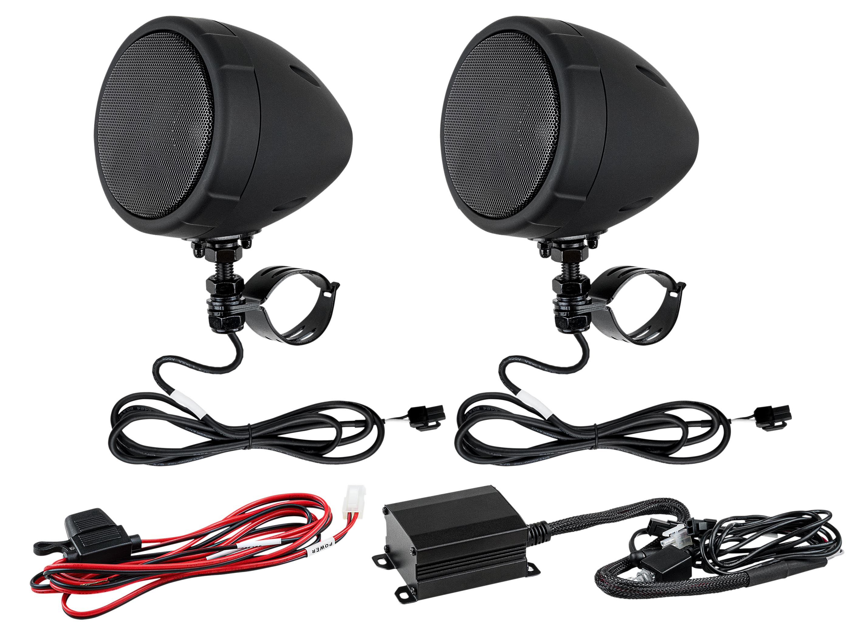 3” Motorcycle Amplified Speaker System (APMC 503KT) - Waterproof Bluetooth Audio for Harley, Honda, Yamaha Bikes - Perfect for Road Trips & Outdoor Adventures