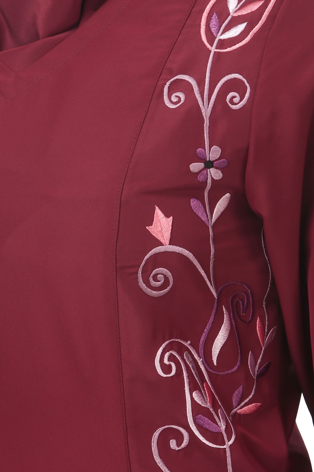 Elegant Fully Embroidered Side Panels Princess Seam Abaya Dress - Modest Islamic Fashion for Women - Perfect for Prayer, Special Occasions & Everyday Wear