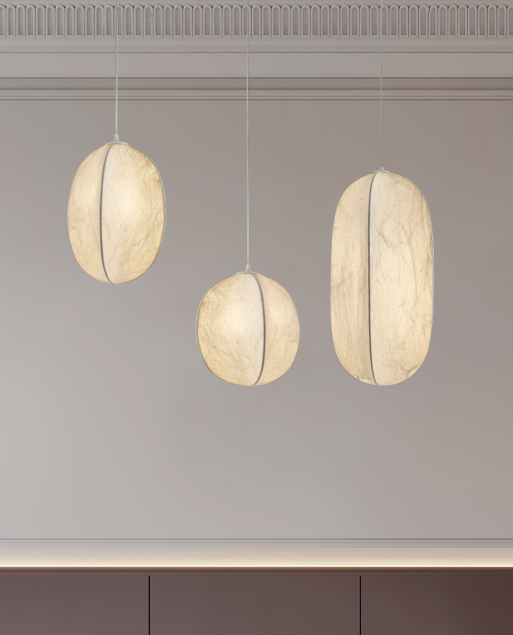 Lilian Silk Sphere Pendant Lamp - Elegant Handmade Silk Chandelier for Living Room, Bedroom & Dining Room Lighting Decor