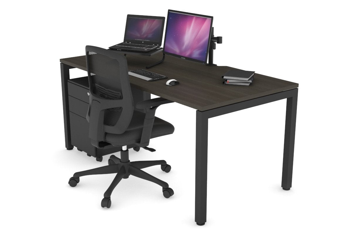 Quadro Square Legs Office Desk - 1800L x 800W Modern Workstation with Cable Management | Home Office, Study Room & Workspace Solution