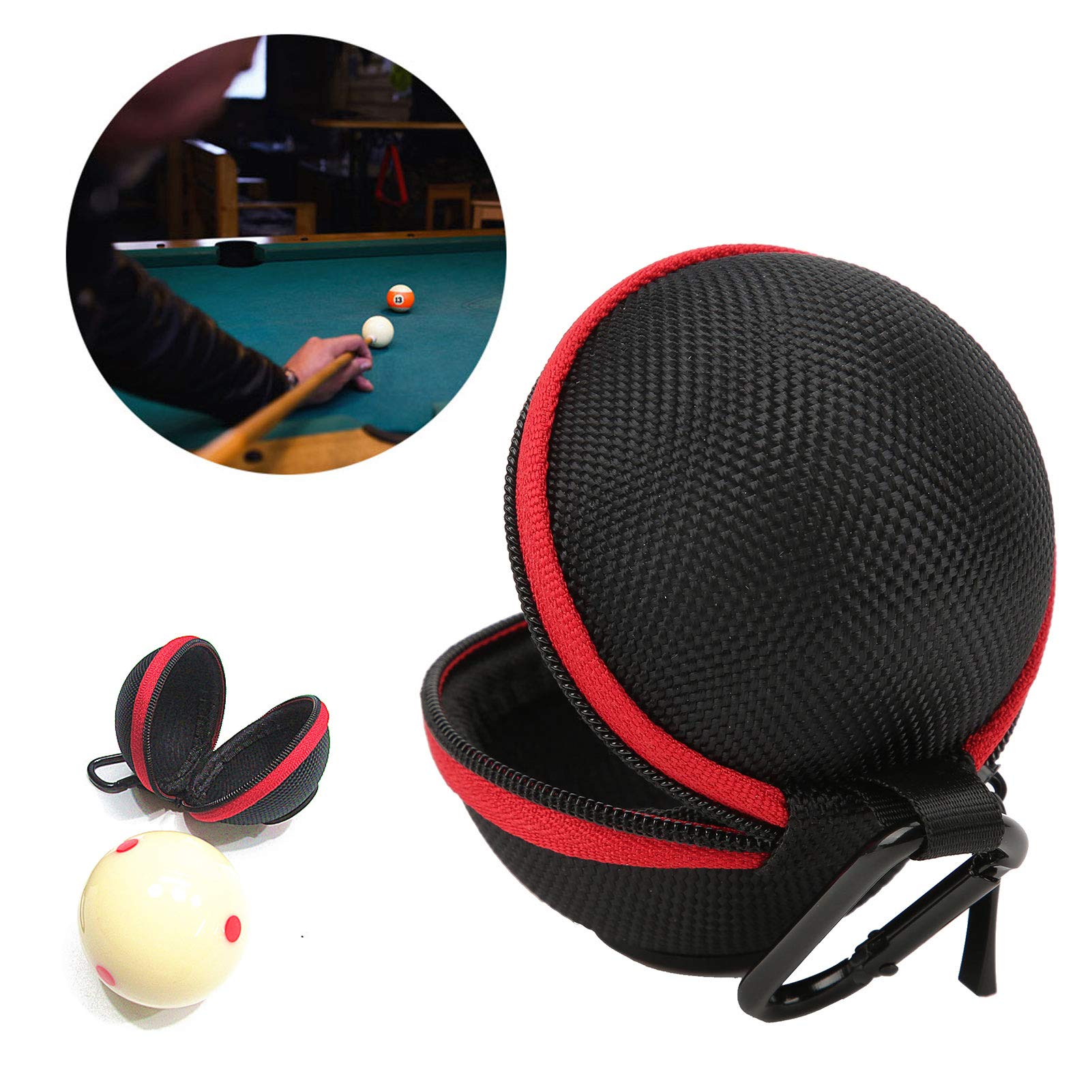 VGEBY Cue Ball Storage Case - Durable Billiard Ball Bag for Pool Balls, Training Balls & Accessories | Perfect for Home Game Rooms, Pool Halls & Professional Players | Compact & Portable Design for Easy Transport
