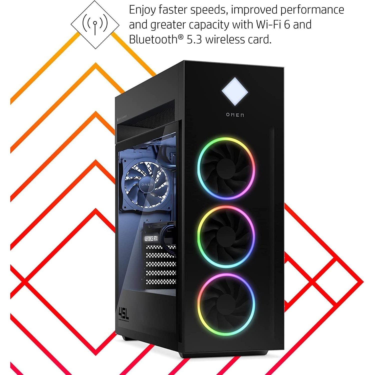 HP Omen Tower Gaming Desktop - Intel Core i9, 16GB RAM, NVIDIA GeForce RTX 4090, 1TB SSD, Windows 11 Home (Black) - Ultimate 4K Gaming & VR Ready PC for Esports & Content Creation