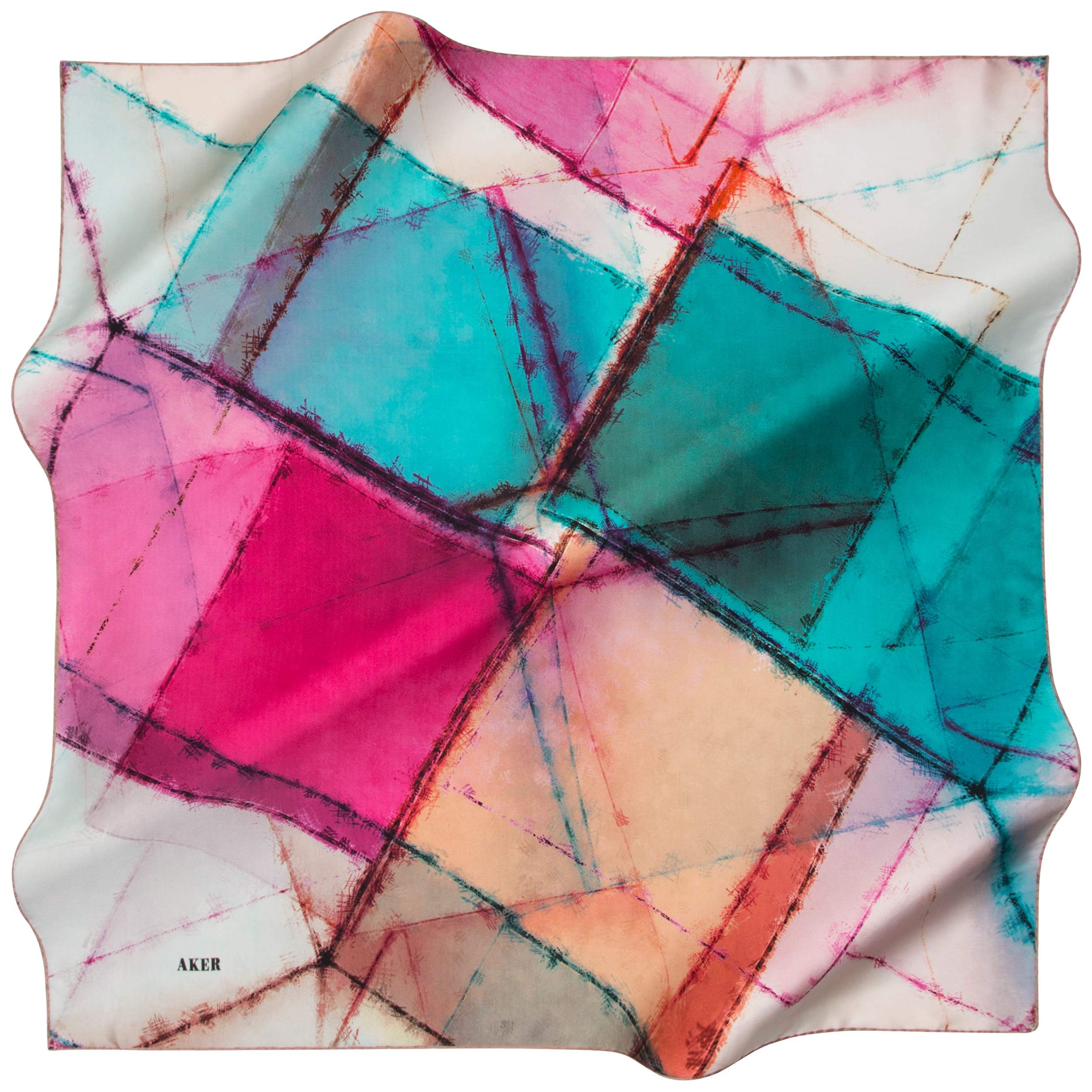 Aker Elva Designer Silk Scarf No. 31 - Luxury Fashion Accessory for Women, Elegant Gift for Mother's Day, Wedding & Office Wear