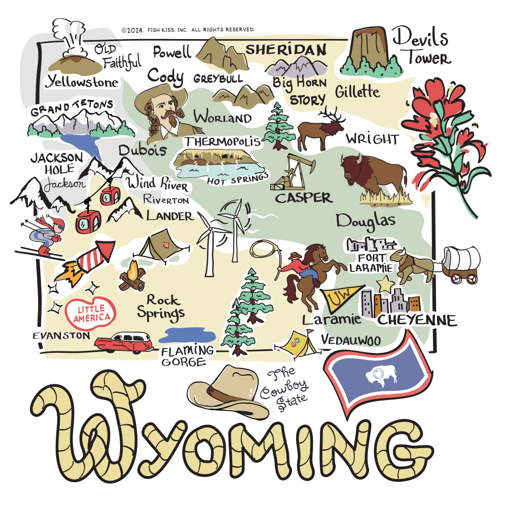 Wyoming Mega Mug 40oz - Large Insulated Stainless Steel Tumbler with Lid & Straw - Perfect for Coffee, Tea & Cold Drinks at Home, Office or Outdoor Adventures