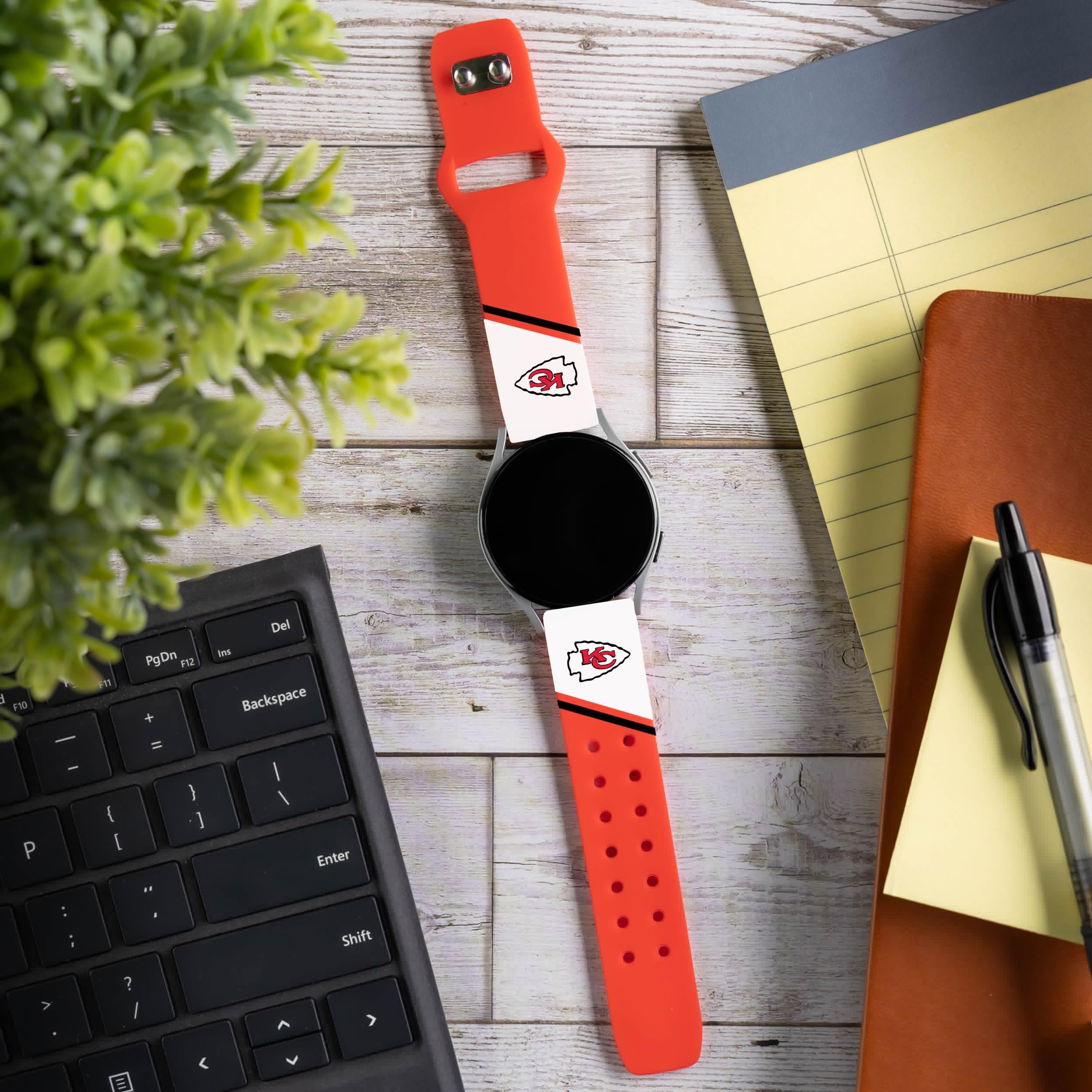Kansas City Chiefs HD Champion Series Watch Band for Samsung Galaxy Watch - Stylish Sports Smartwatch Accessory for Game Day & Everyday Wear
