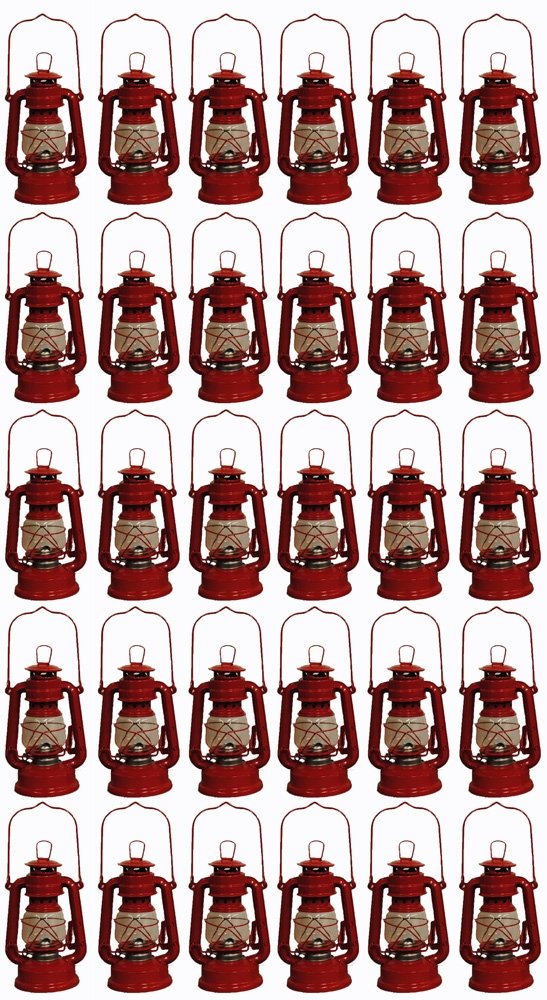 Red Hurricane Kerosene Oil Lantern - 8 Inch Emergency Hanging Light for Camping, Power Outages & Outdoor Adventures - Vintage Style Storm Lamp with Adjustable Flame