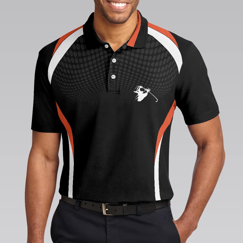 HYPERFAVOR Men's Smart Golf Polo Shirts - Moisture-Wicking Short Sleeve Performance Shirt for Golf, Office & Casual Wear - Funny Slogan 'Everything Will Kill You So Choose Something Fun