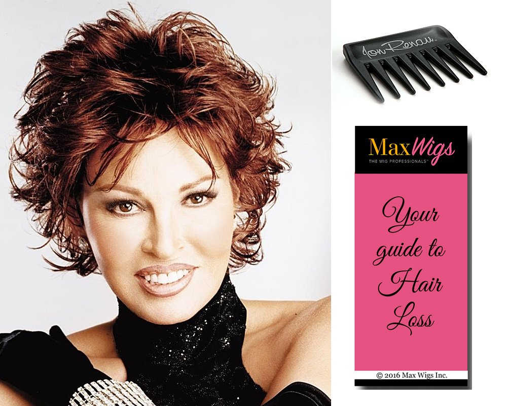 Raquel Welch Tango Wig Color R56 - Short Shag Monofilament Top Women's Wig with Bangs | Includes Comb & Hair Loss Guide | Perfect for Daily Wear, Cosplay & Cancer Patients | Great for Theatrical Performances, Costume Parties & Everyday Fashion
