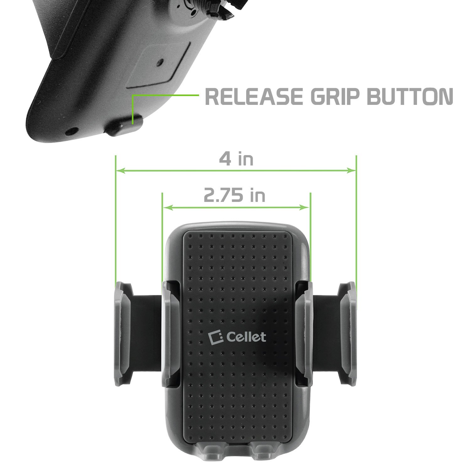 Universal Car Phone Holder Dash Mount - Adjustable Dashboard Phone Stand Clip for iPhone, Samsung Galaxy, Google Pixel & All Smartphones - Perfect for Hands-Free Driving, GPS Navigation & Safe Commuting