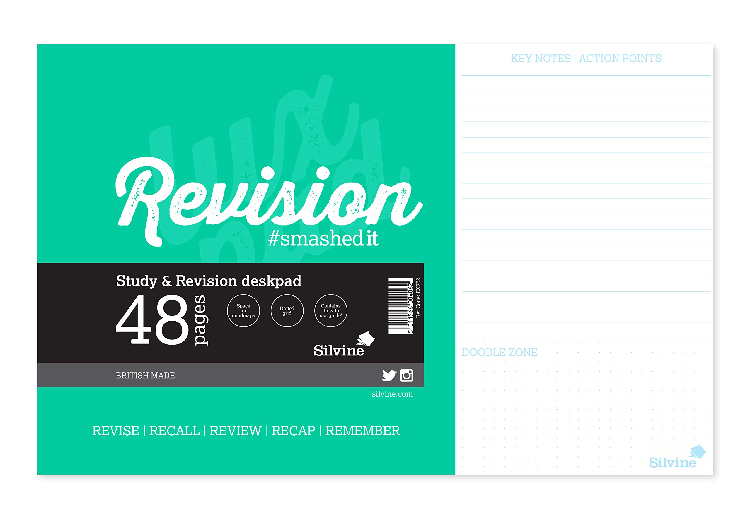 Luxpad Revision and Study Desk Pad - 36 x 23cm Non-Slip Writing Mat for Office, School & Home - Perfect for Note Taking, Homework & Productivity