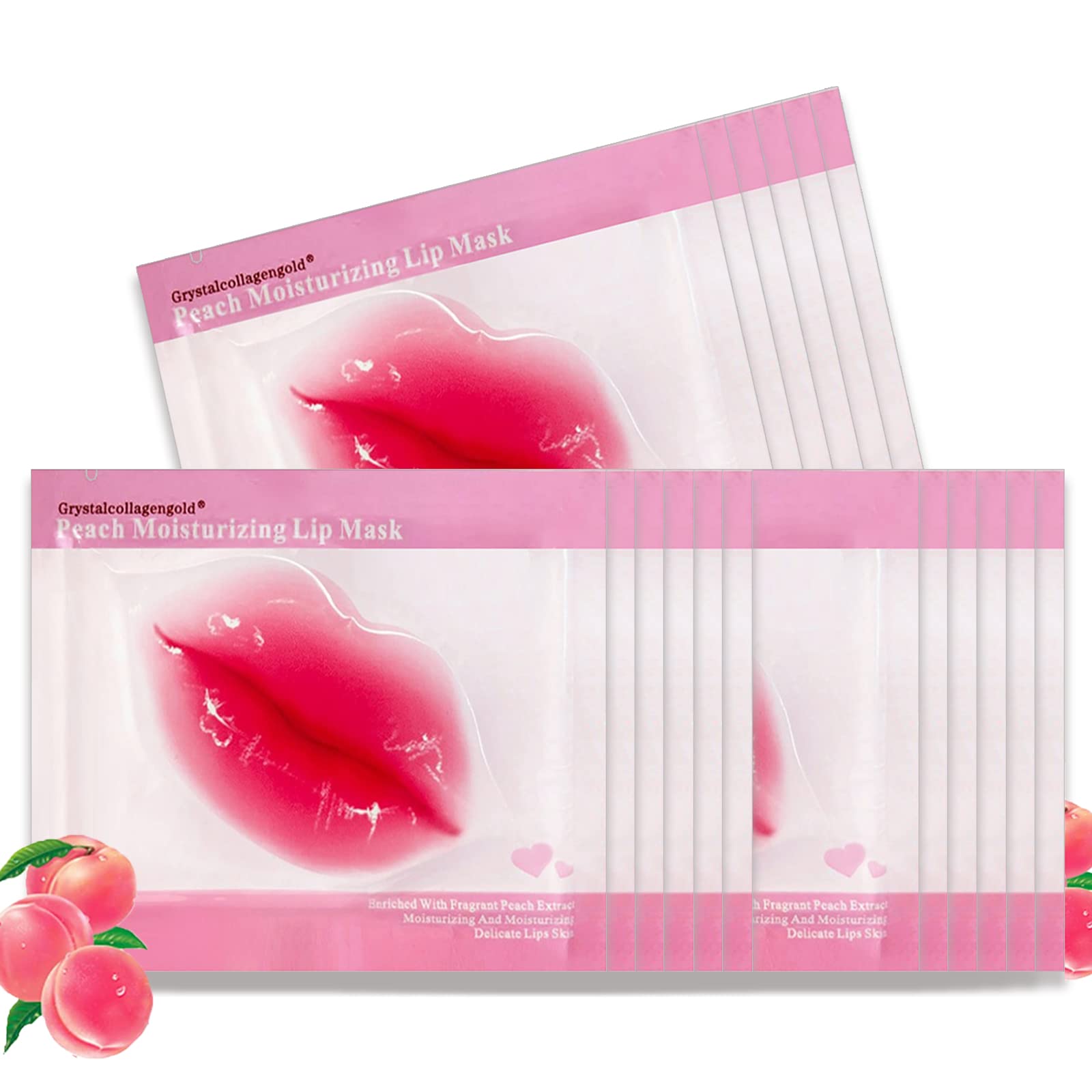 Permotary 30 PCS Collagen Lip Mask - Hydrating Lip Care Gel Pads for Moisturizing, Reducing Chapped Lips & Smoothing Fine Lines - Plumping Lip Patches for Firm & Hydrated Lips - Perfect for Night Care, Makeup Prep & Dry Lip Treatment