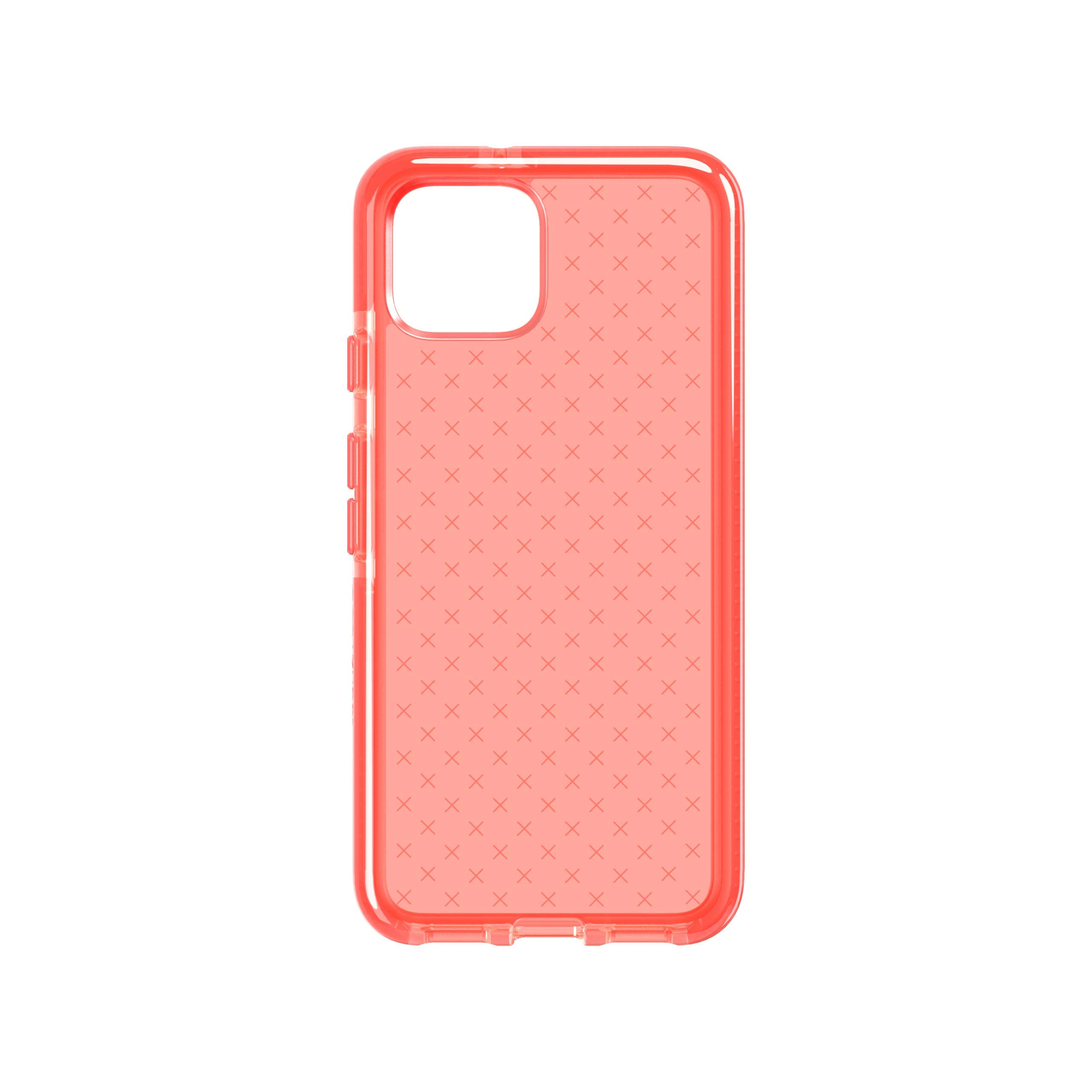 Tech21 Evo Check Google Pixel 4 Case - Coral, Antimicrobial & 12ft Drop Protection for Outdoor Use