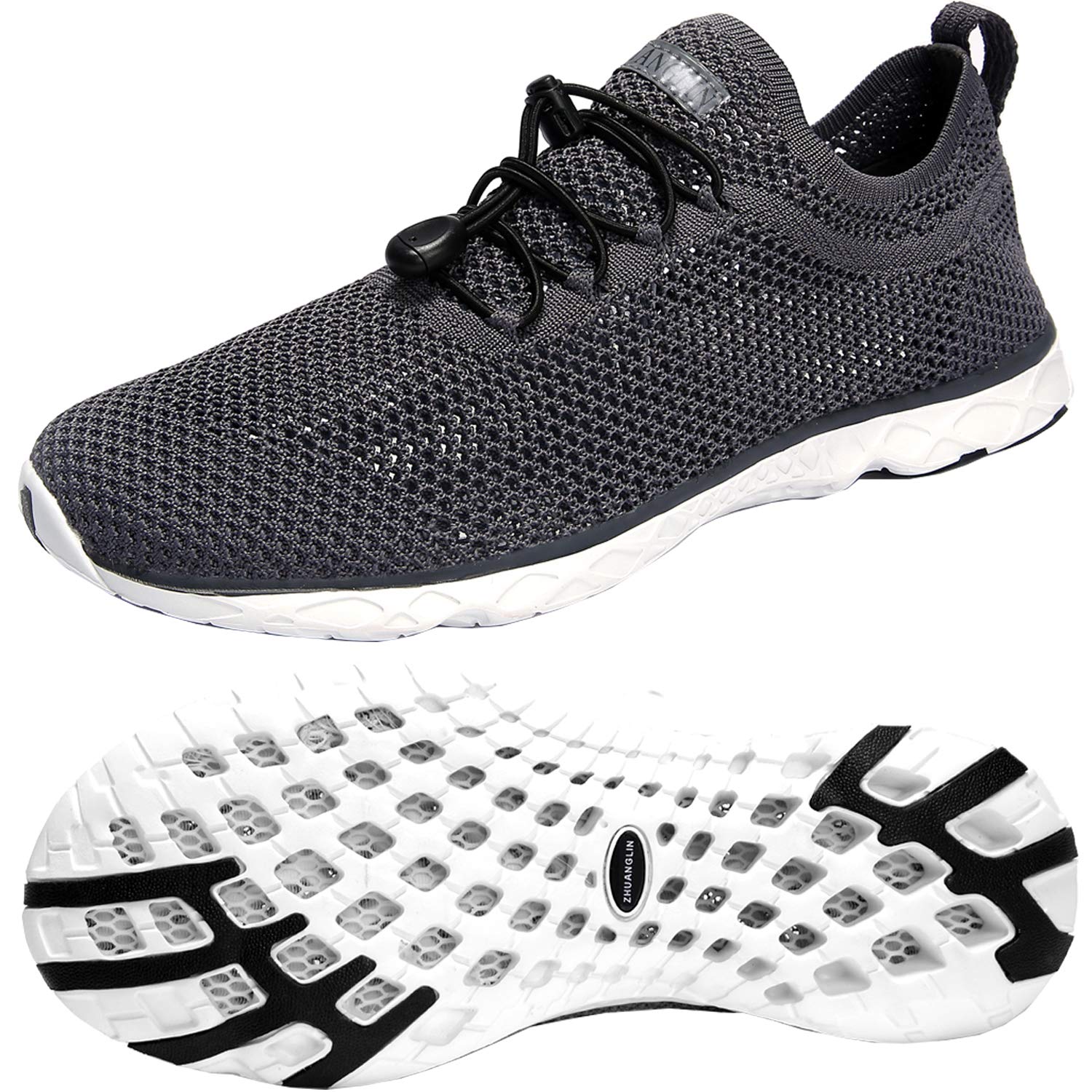 Men's Quick Drying Aqua Water Shoes - Lightweight Swim Shoes for Beach, Pool & Water Sports | Non-Slip Barefoot Walking Shoes for Men