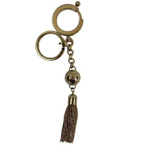 Authentic Louis Vuitton LV Monogram Tassel Porte-Cles Keychain - Gold-Tone Bag Charm & Key Ring for Luxury Handbags, Wallets & Keys - Perfect Gift for Fashion Lovers