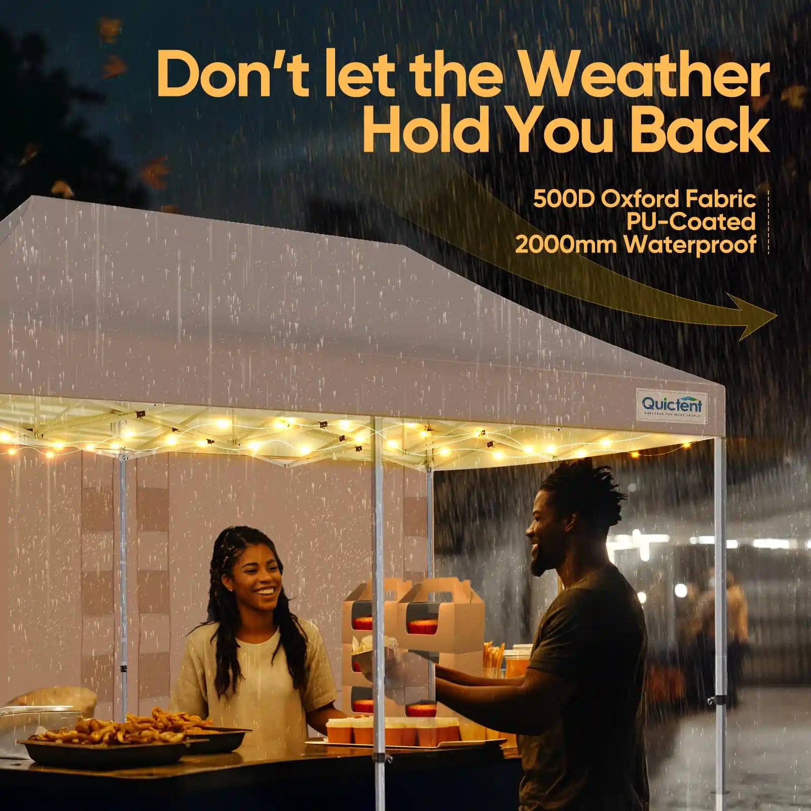 Heavy Duty Commercial Pop Up Canopy Tent - Waterproof Instant Shelter for Outdoor Events, Parties, Markets & Camping