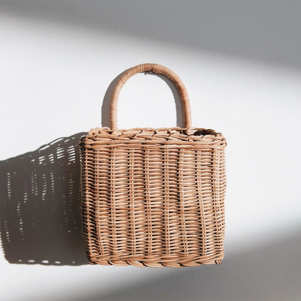 Roscoe Wall Basket - Decorative Woven Storage Basket for Home Organization | Perfect for Bathroom, Bedroom, or Kitchen Storage