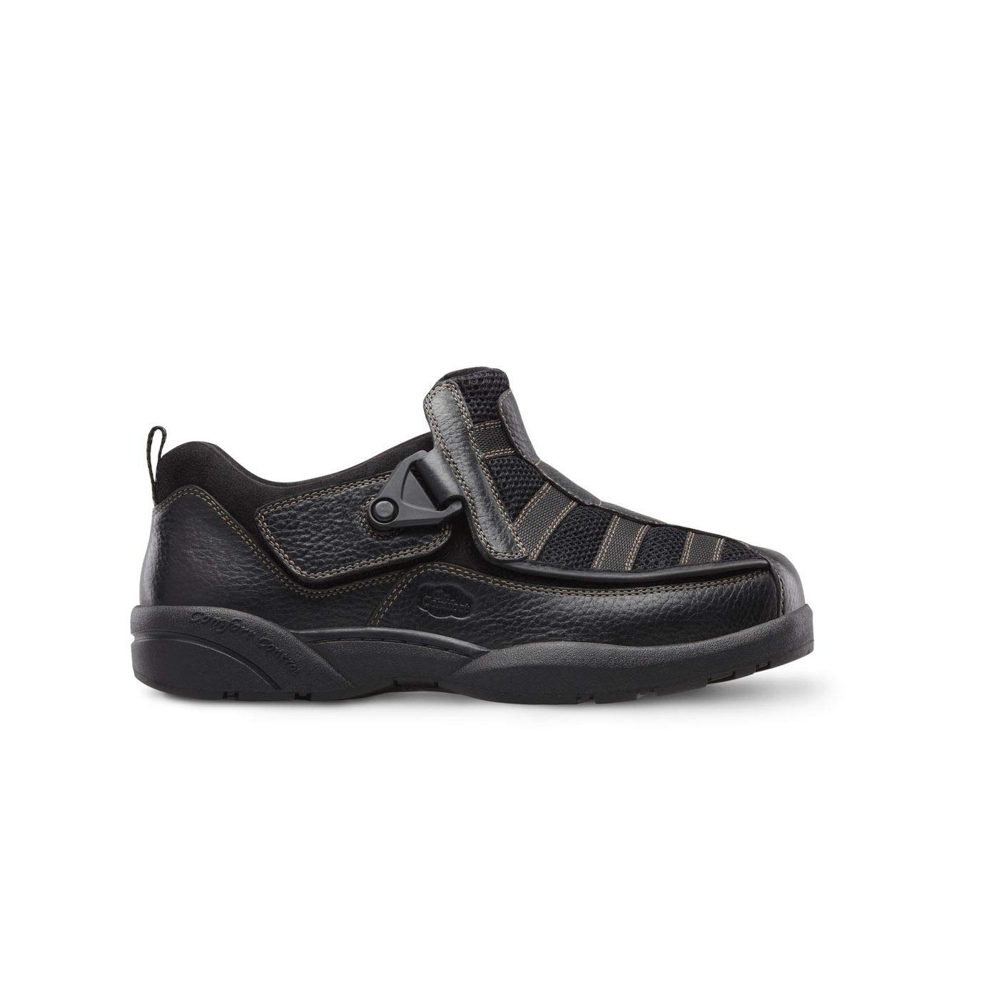 Dr. Comfort Edward X Double Depth Men's Walking Shoes - Leather & Mesh Stretchable Diabetic Shoes for Men with Arch Support - Ideal for Walking, Travel & Daily Comfort