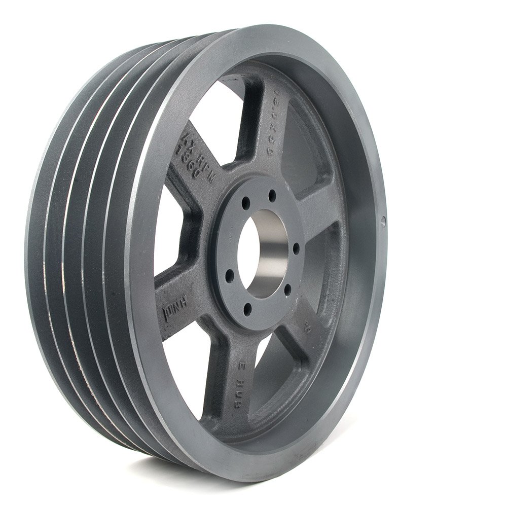5V445 Narrow V-Belt Sheave - 5V Belt Section, 5 Grooves, Cast Iron Pulley (4.4