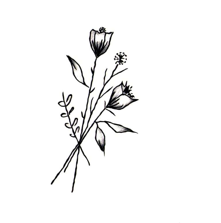 8 Sheets No Rain No Flowers Fake Tattoo - Waterproof Temporary Tattoo Stickers for Women & Men - Realistic Body Art for Parties, Festivals & Summer Beach Days
