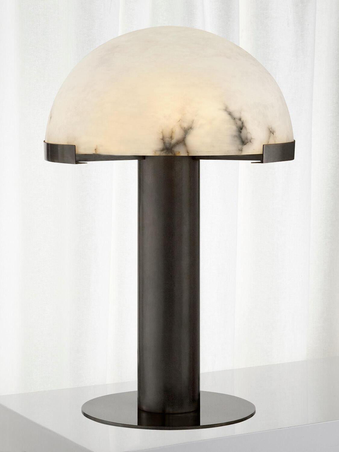 Elegant Alabaster Table Lamp - Modern Home Decor for Living Room, Bedroom & Office - Soft Ambient Lighting for Relaxation & Reading