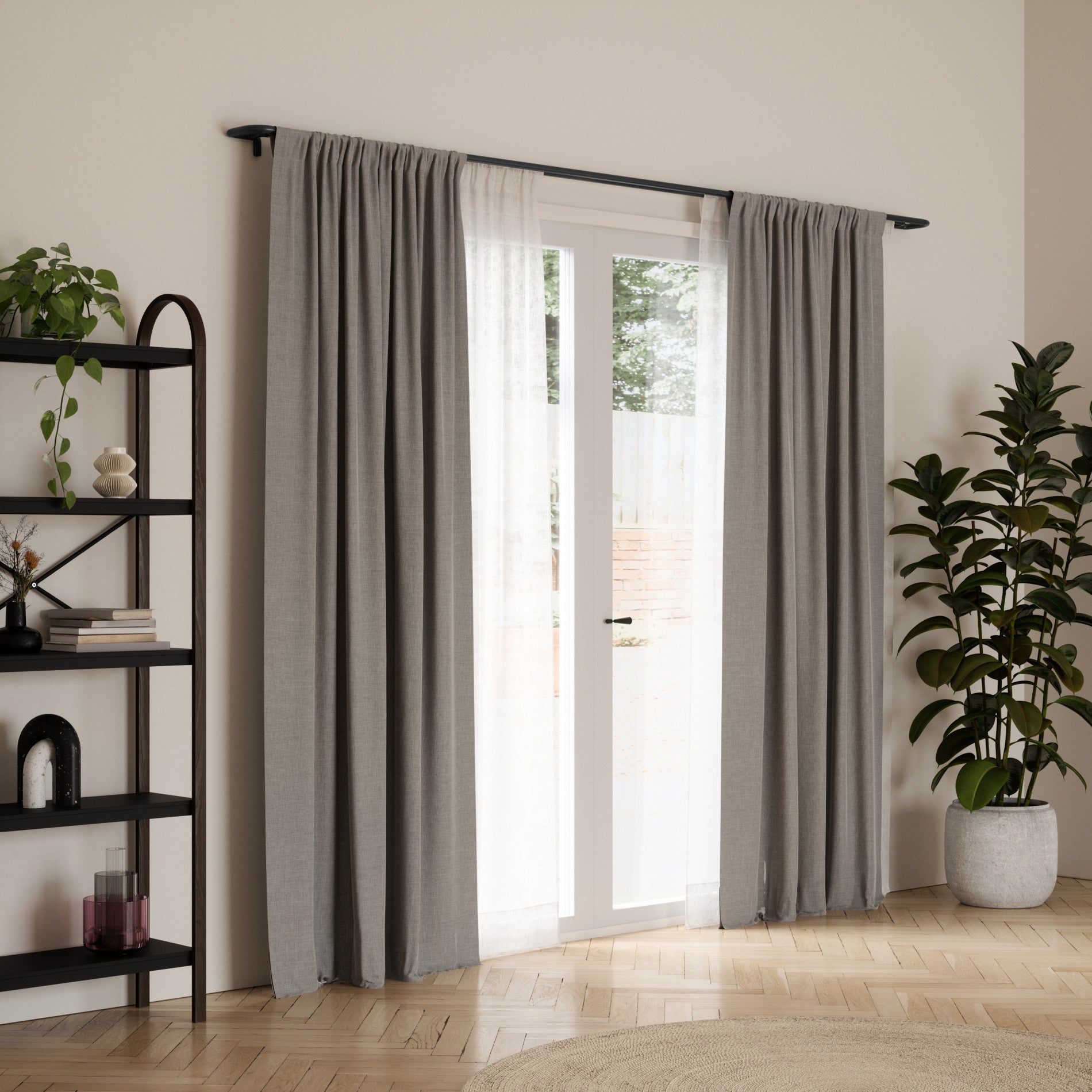Twilight Double Blackout Curtain Rod - Blackout Curtain Rod Set for Windows, Thermal Insulated Room Darkening Rods for Bedroom & Living Room - Perfect for Home Theater, Nursery, and Shift Workers