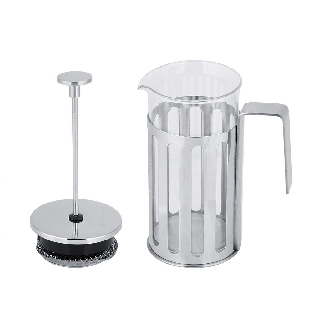 Premium Stainless Steel French Press Coffee Maker with Glass Carafe - 34oz Household Coffee & Tea Maker for Rich Flavor - Ideal for Home, Office, Camping & Gifts