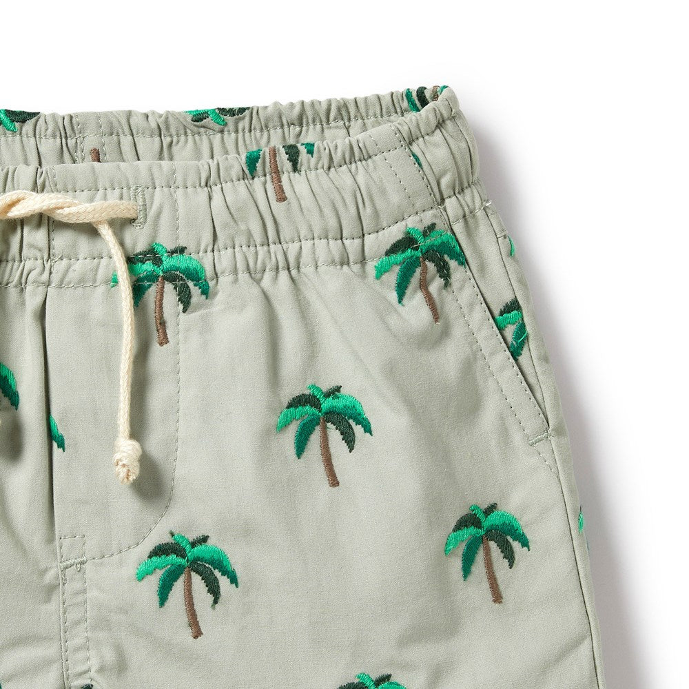 Men's Quick-Dry Swim Trunks - Lightweight Beach Board Shorts for Swimming, Surfing & Summer Vacation - Forest Palm Print