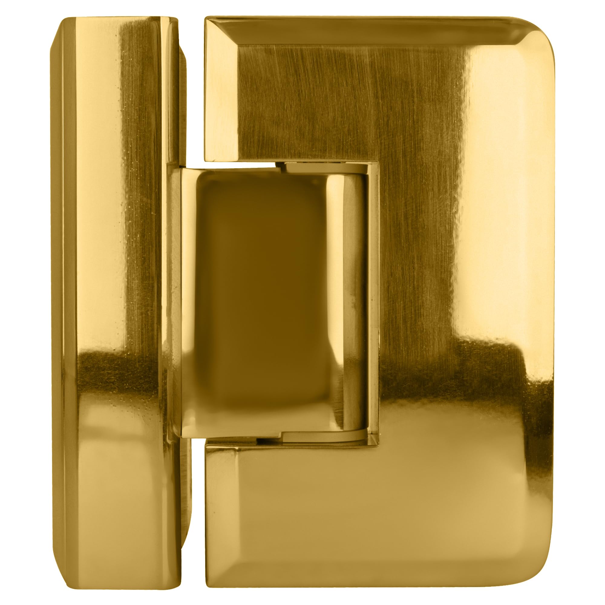 Brixwell H-P90GTG-LB Premium Glass-to-Glass Shower Door Hinge 90 Degree Brass - Durable Bathroom Hardware for Frameless Shower Enclosures & Modern Bathroom Designs