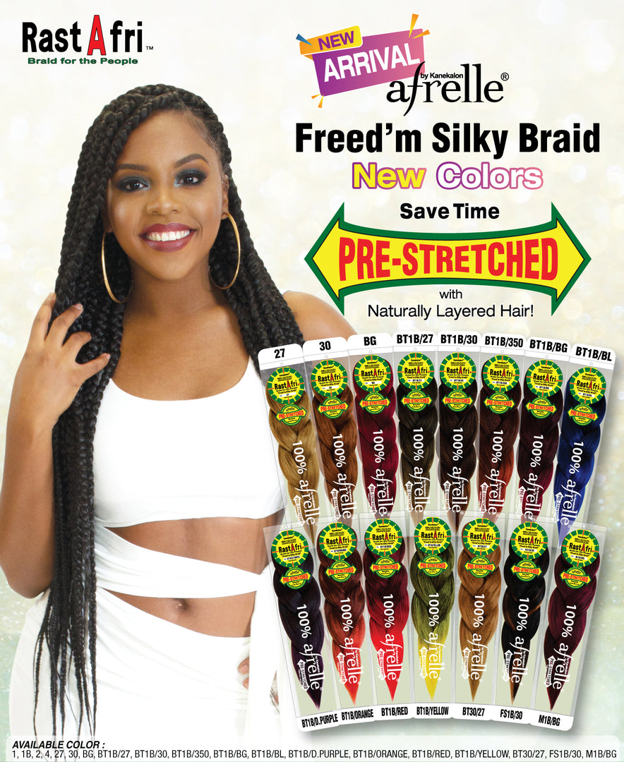 #1 Best Selling Rast Afri Pre-Stretched Braiding Hair - Perfect for Box Braids, Cornrows & Protective Styles (18-24 Inch)