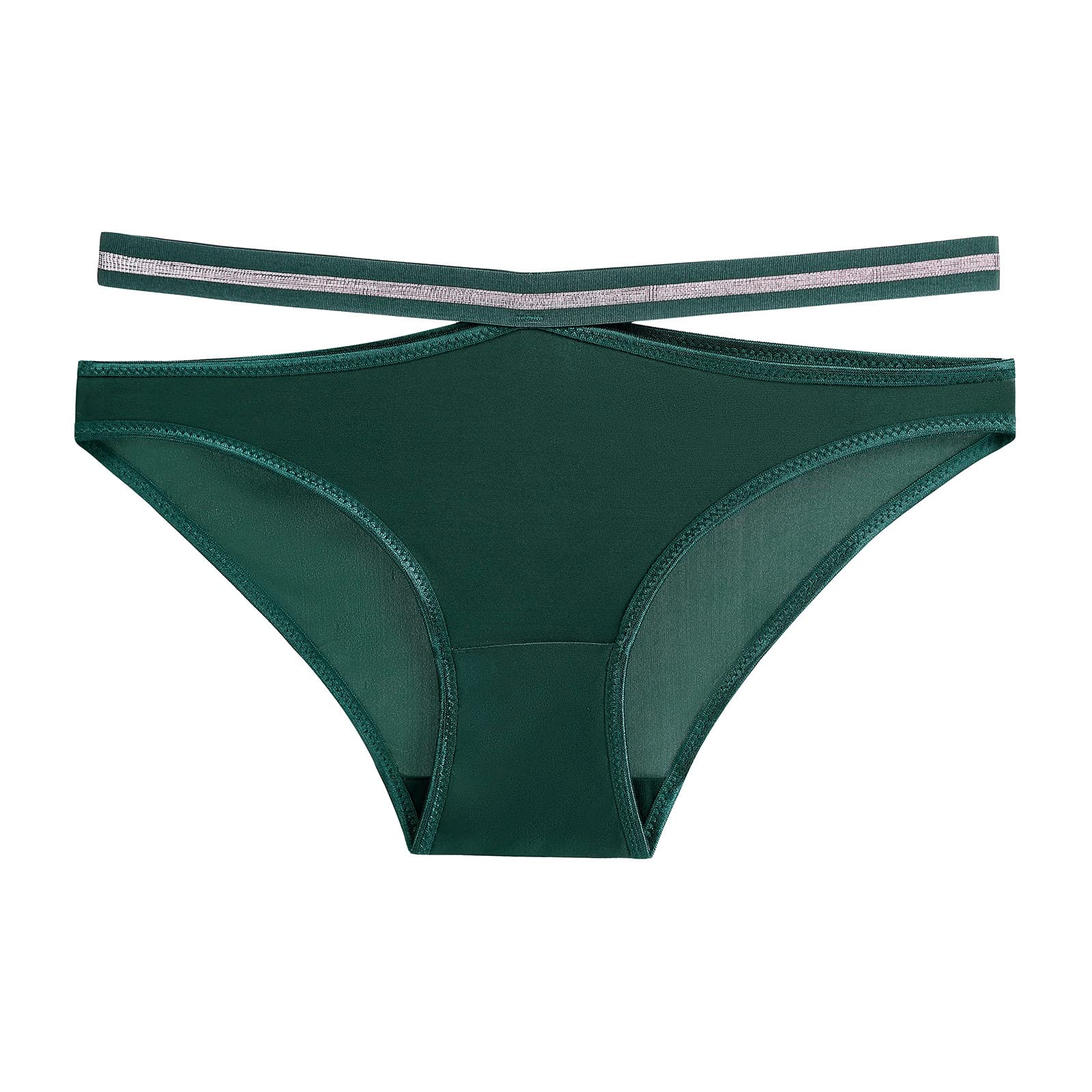 Breathable Hollow Mesh Panties for Women - Sexy Cotton Lingerie with Spliced Design, Comfortable Sports Underwear for Daily Wear, Workout & Intimate Moments