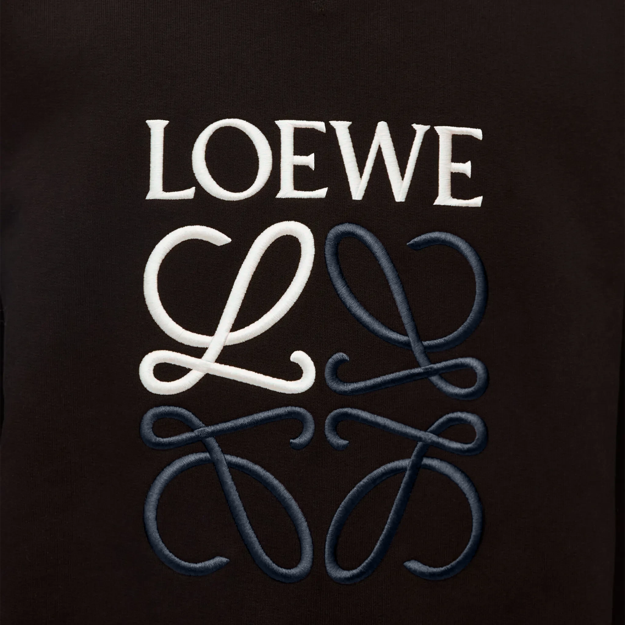 Loewe Anagram Cotton Black Sweatshirt for Men | Premium Pullover Hoodie | Casual Streetwear Fashion | Perfect for Everyday Wear and Outfits