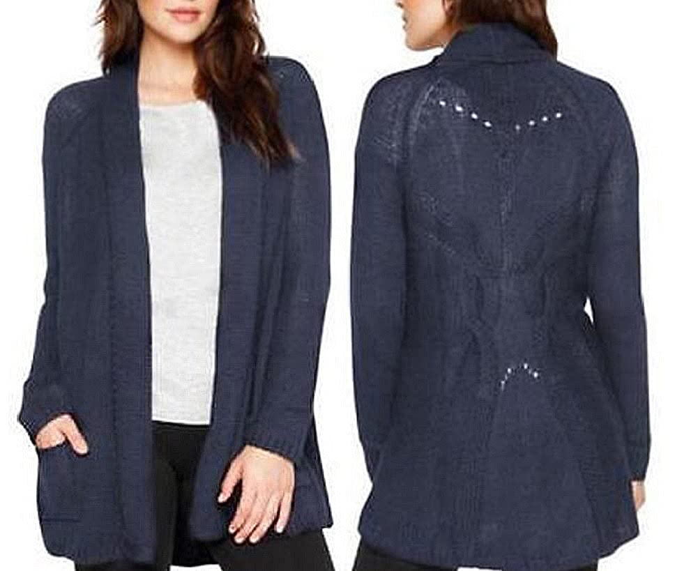 Matty M Women's Wool Blend Crochet Open Front Cardigan Sweater - Cozy Winter Knitwear for Casual Outfits & Layering | Perfect for Office, Date Night & Fall Fashion