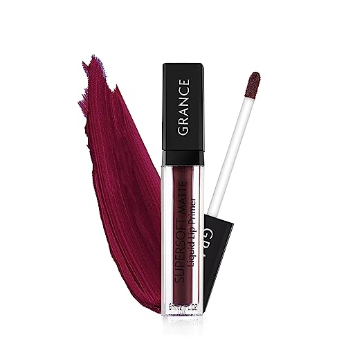 GRANCE Supersoft Matte Liquid Lipstick - Long Lasting 16H Wear, Smudge Proof, Creamy Smooth Texture with Lip Primer - Shade: Evening Light | Perfect for Date Night, Parties & Everyday Wear
