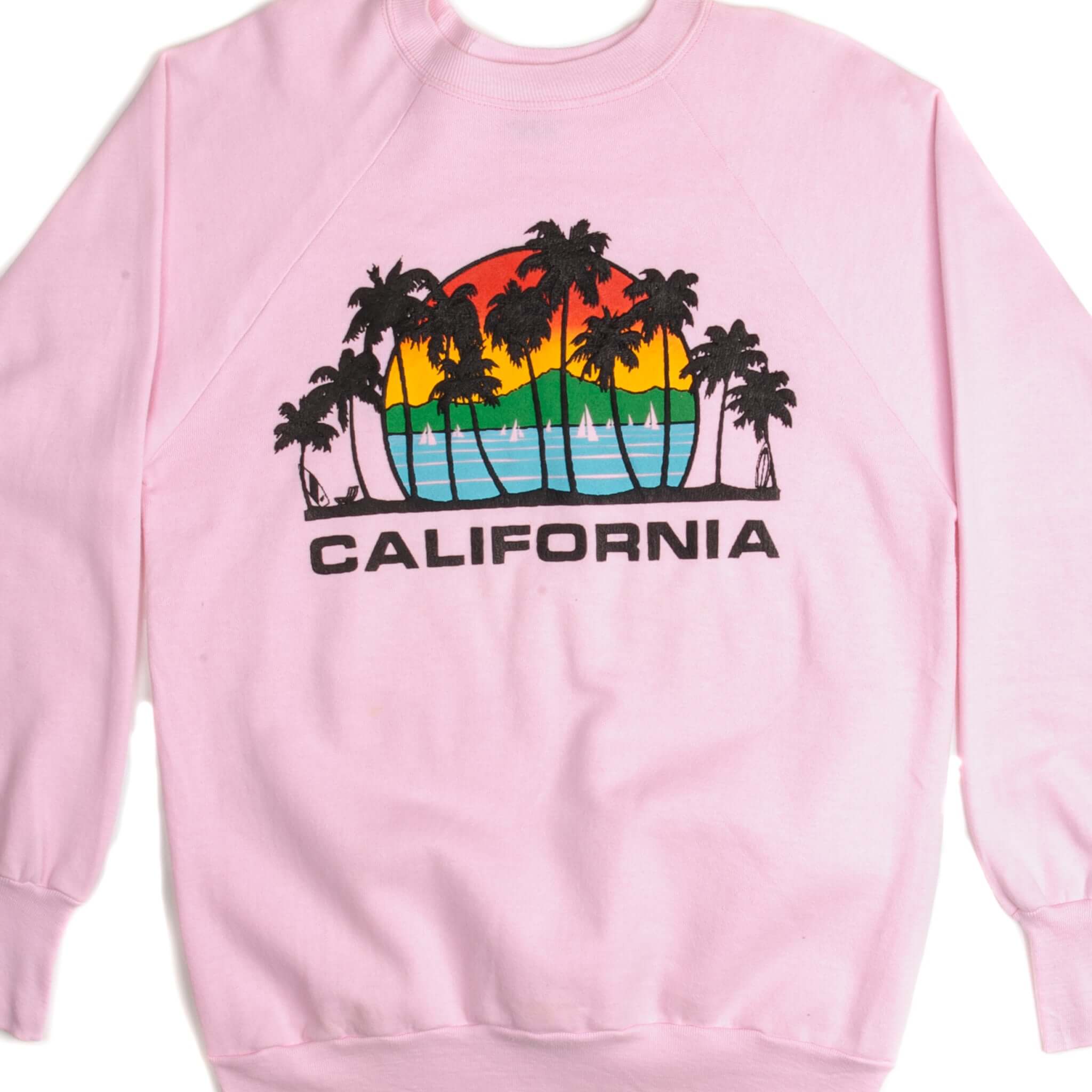 Vintage California Sweatshirt - Large Size - Made in USA - 1980s Retro Style - Unisex Pullover Hoodie for Casual Wear & Street Fashion
