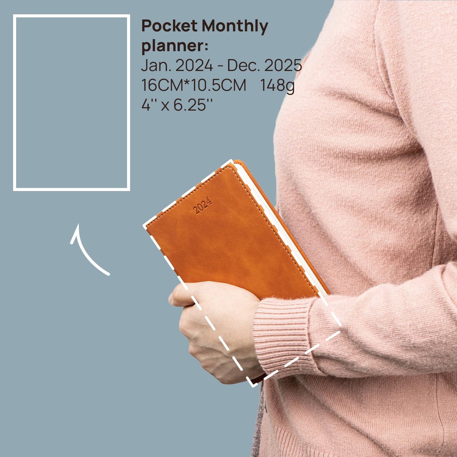 POPRUN 2024-2025 Monthly Planner - 2 Year Pocket Calendar with Hard Cover (January 2024 to December 2025) | 4