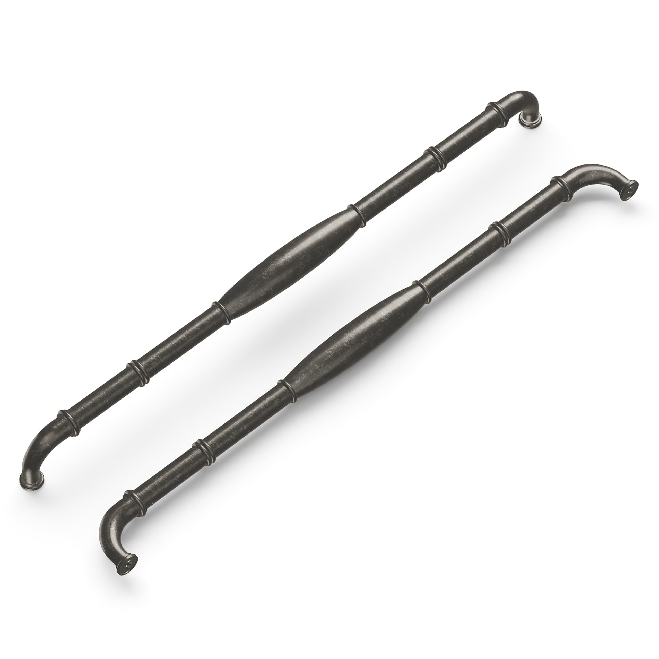 Luxury Black Nickel Cabinet Handles - 24 Inch Hole Center for Kitchen & Dresser Drawers