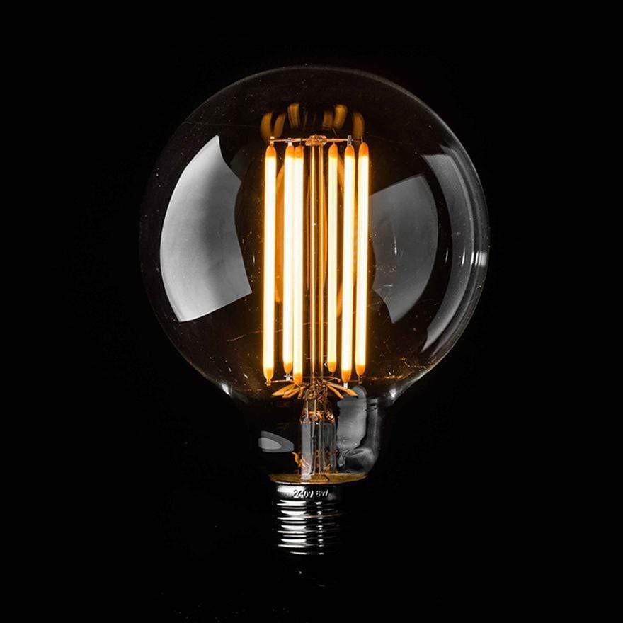 G95 E27 LED Bulb 6W 2200K Warm White - Energy Efficient Light Bulb for Home, Bedroom, Living Room, and Office Lighting