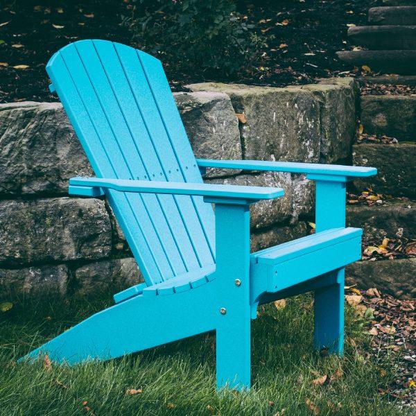 Premium Lakeside Adirondack Chair - Comfortable Outdoor Patio Furniture for Relaxing by the Water - Perfect for Backyards, Gardens, and Beachfronts
