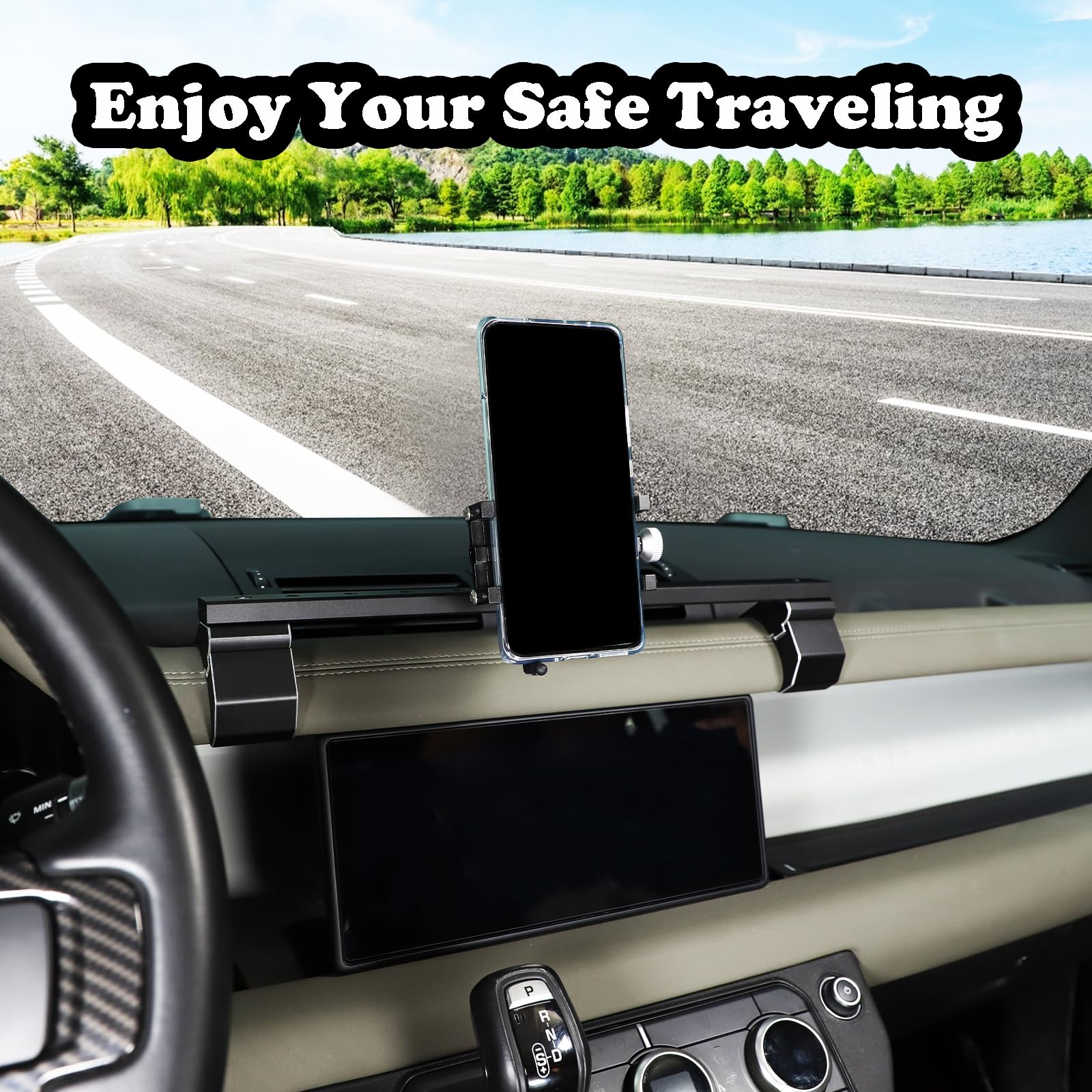 Premium Car Phone Mount for Land Rover Defender 90/110/130 (2020-2023) - Air Vent Clip & Dashboard Holder - Universal Smartphone Cradle for GPS Navigation & Hands-Free Driving