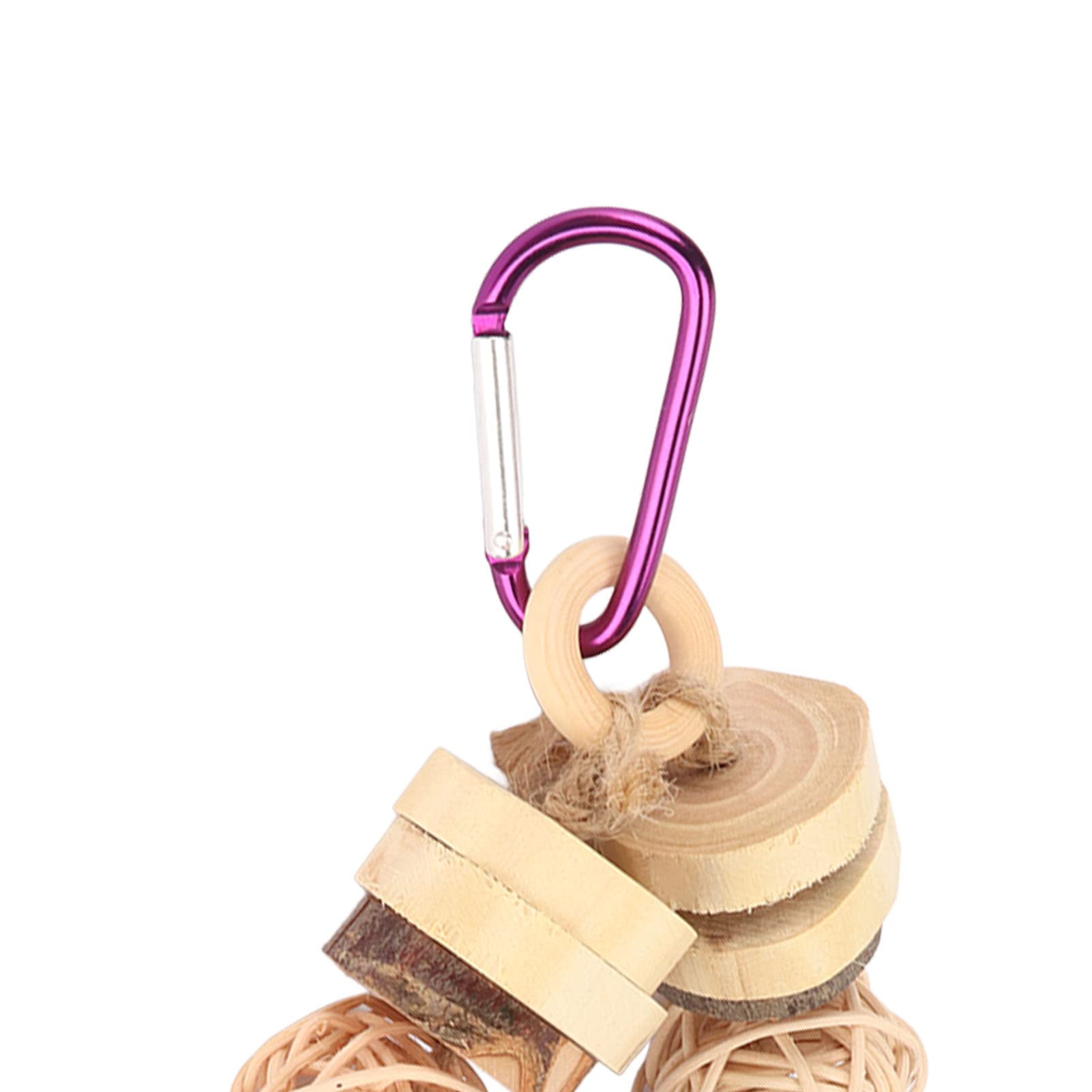 Natural Wooden Bird Chew Toys for Parakeets & Parrots - Rattan Balls & Wood Blocks for Macaws, African Greys - Durable Cage Toys for Small & Medium Birds - Perfect for Playtime & Mental Stimulation
