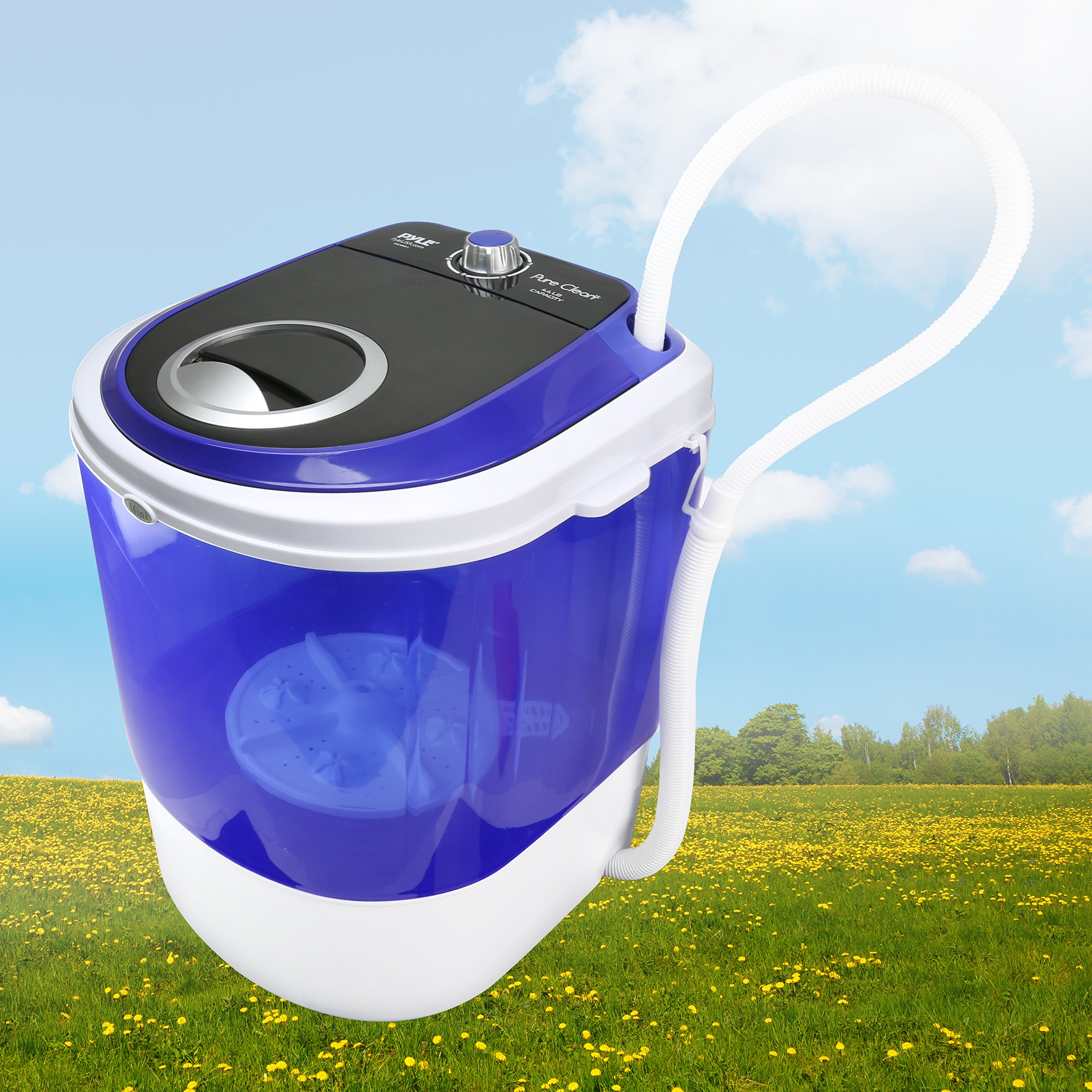 Upgraded Portable Washing Machine - 4.5 Lbs Capacity Mini Washer with Top Load Design, Quiet Operation & Rotary Controls - Perfect for Apartments, Dorms, RVs & Small Spaces (110V, Translucent Tub) - Compact Laundry Solution for Travel & Tiny Homes