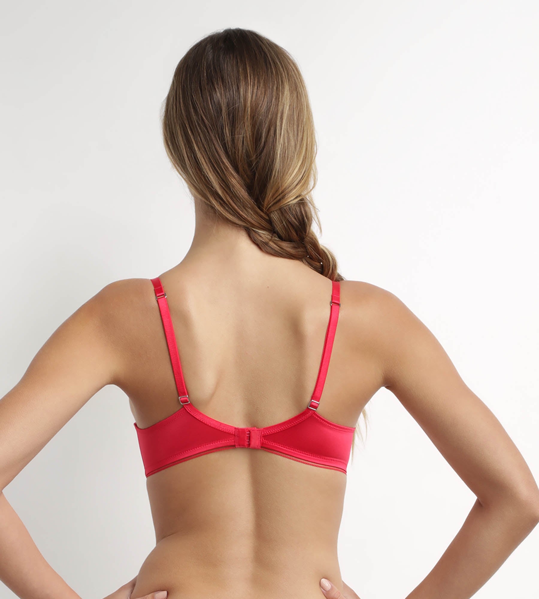 Satin Microfiber Push-Up Bra - Red Dim ChÃ©ri Lace Underwire Bra for Women | Perfect for Date Nights & Special Occasions