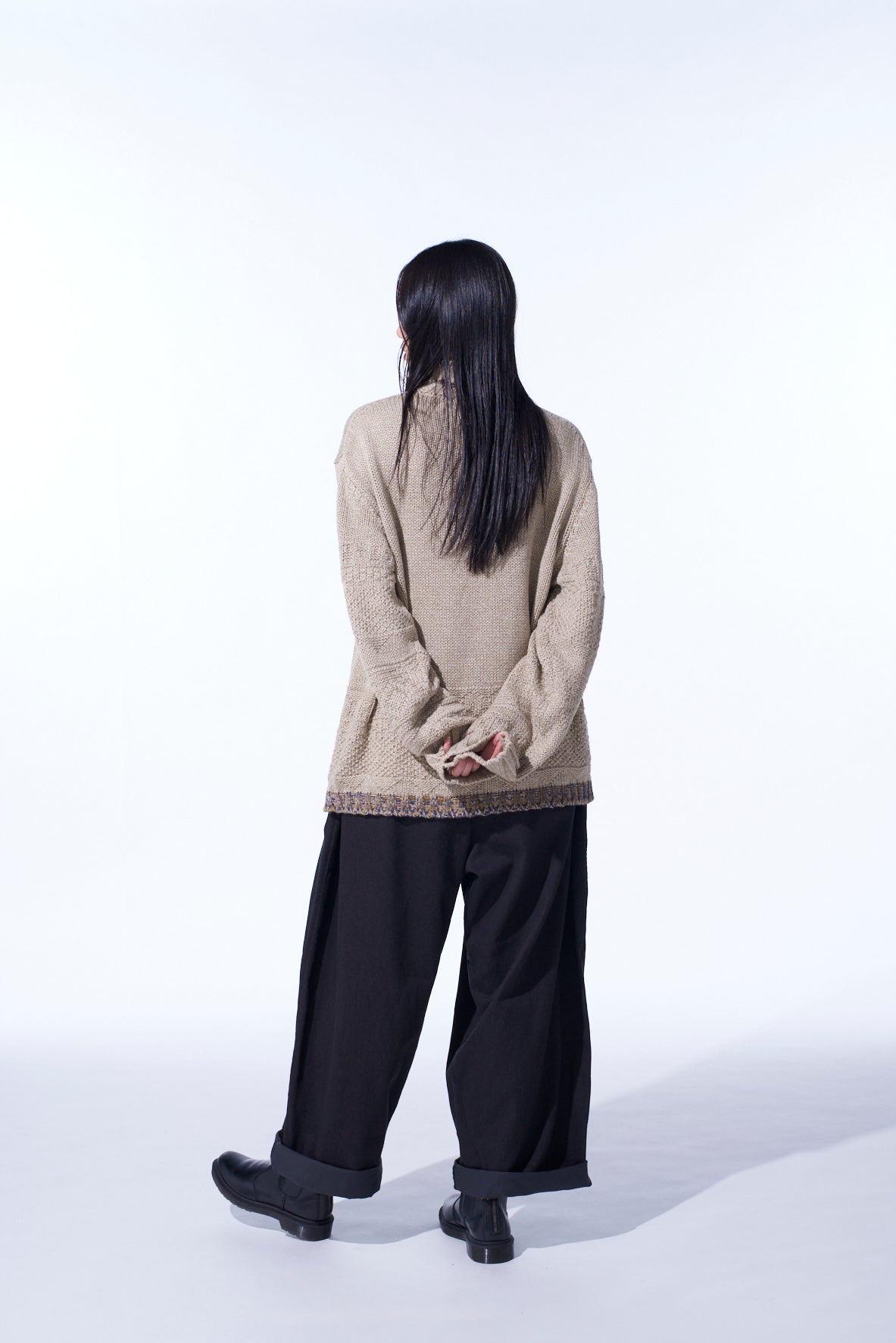 Bulky Wool Lynx High Neck Knit Sweater - Warm Winter Pullover for Women - Cozy Casual & Office Wear