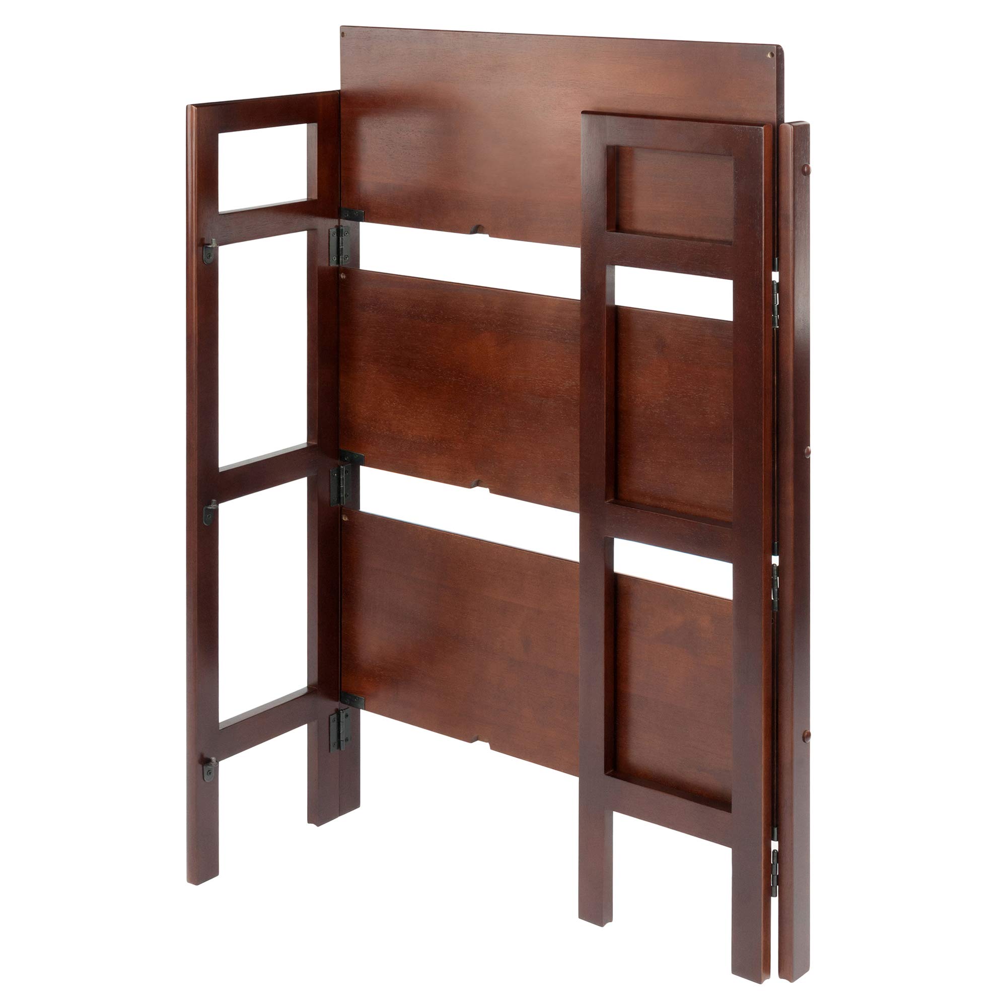 Winsome Wood Terry 3-Tier Walnut Shelving Unit - Stylish Storage for Living Room, Bedroom, or Office Organization